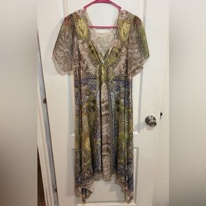 ONE WORLD fairycore lace back midi dress size M